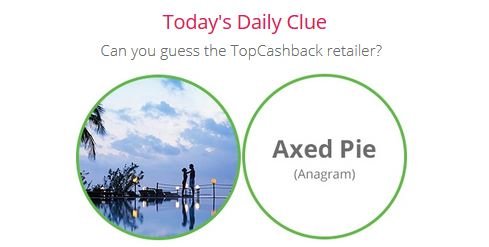 TopCashBack Daily Clue