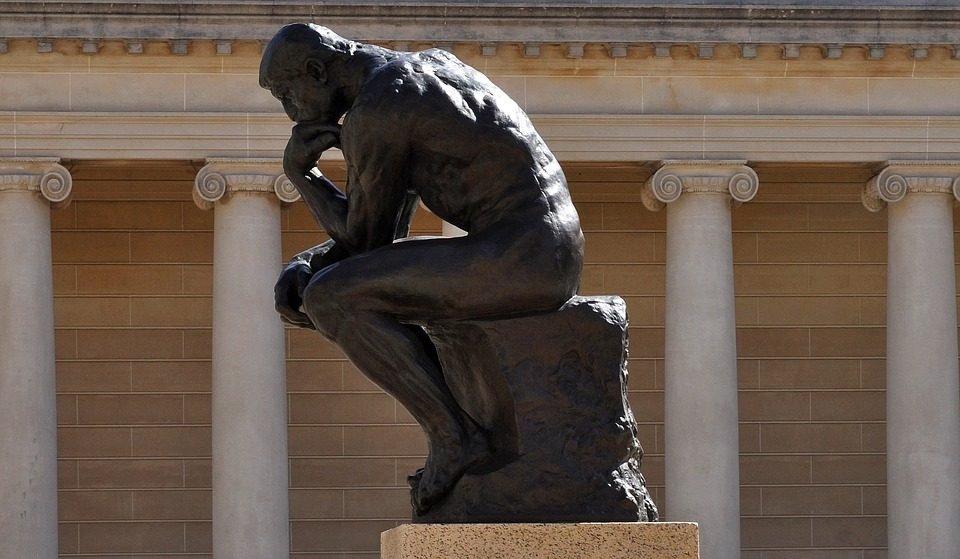 a photo of The Sculpture of The Thinker