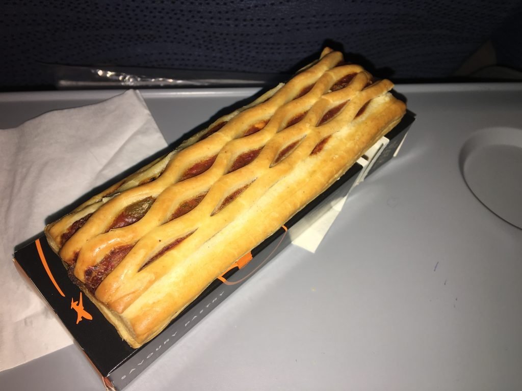 Chicken Fajita 'Snack' offered on the Air Canada flight from LHR to YUL