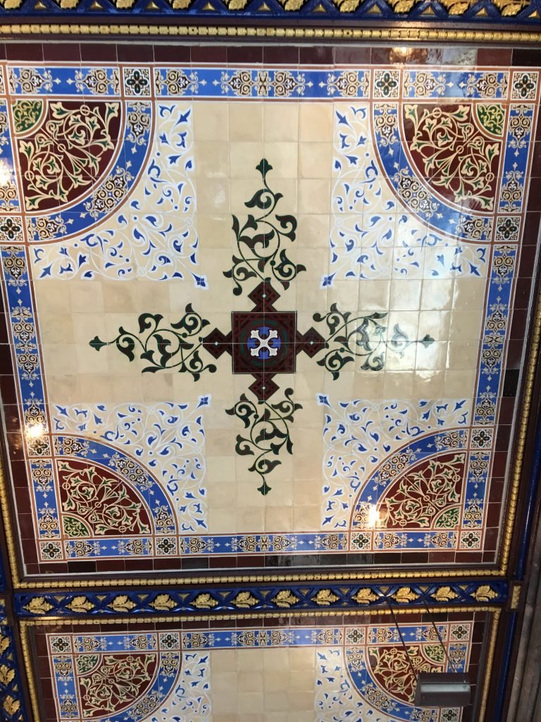 Ceiling Tiles Near a fountain at Central Park