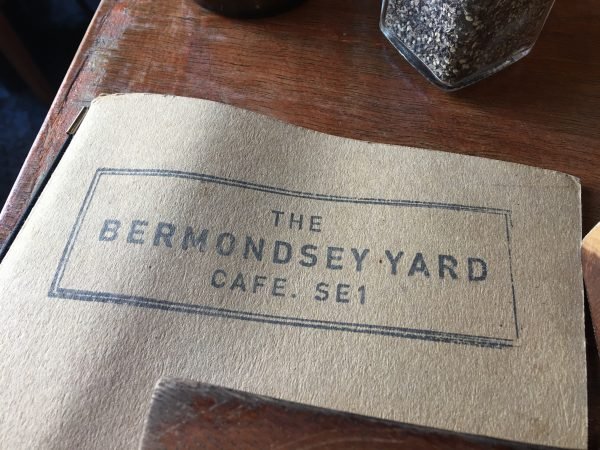 The Bermondsey Yard Cafe - Menu