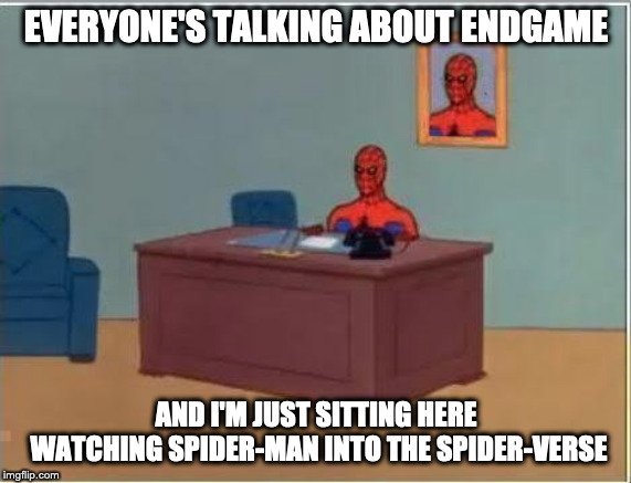 Spider-Man Sat at Desk Meme