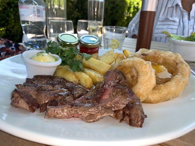 a side-on photo of the Flat Iron steak from The Windmill Clapham Common