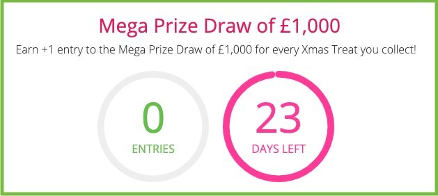 TopCashback Xmas Treats 2020 - Mega Prize Board